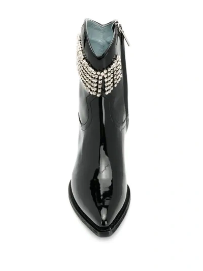 Shop Chiara Ferragni Crystal Embellished Boots In Black