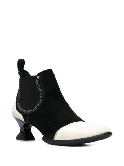Shop Comme Des Garçons Danke Leather Boots In Black