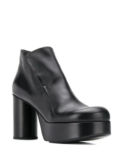 Shop Jil Sander Ankle Leather Boots In Black