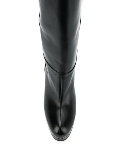 Shop Gucci Platform Knee-high Boots In Black