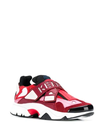 Shop Kenzo Chunky Sole Sneakers In Red