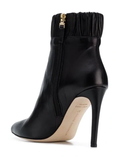Shop Chloe Gosselin Gathered Ankle Boots In Black
