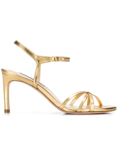 Shop Stuart Weitzman Starla 80 Sandals In Gold