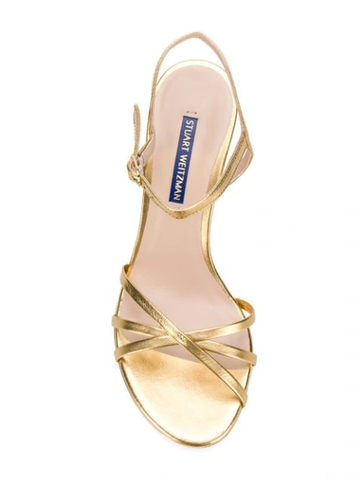 Shop Stuart Weitzman Starla 80 Sandals In Gold