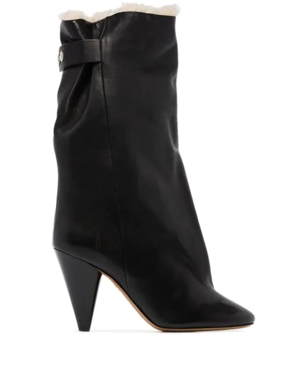 Shop Isabel Marant Lakfee Ankle Boots In 01bk Black