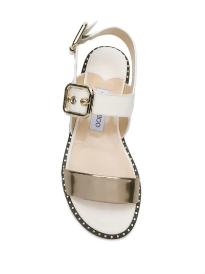Shop Jimmy Choo Astrid Flat Sandals In White