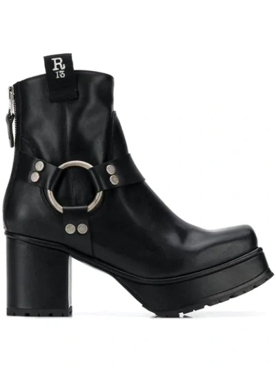 Shop R13 O-ring Platform Boots In Black