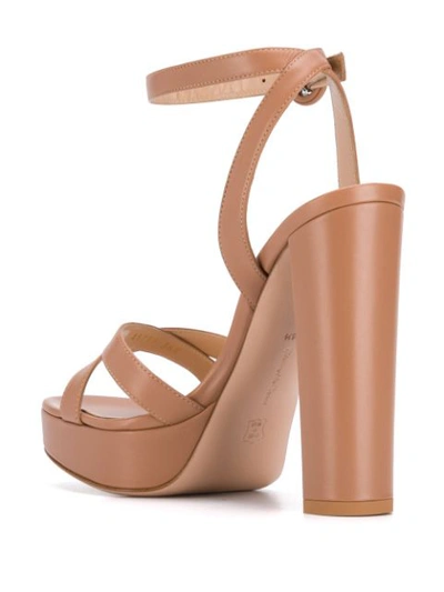 Shop Gianvito Rossi Strappy Platform Sandals In Brown