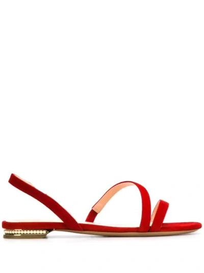 Shop Nicholas Kirkwood Exclusive Casati Pearl Sandals In Red