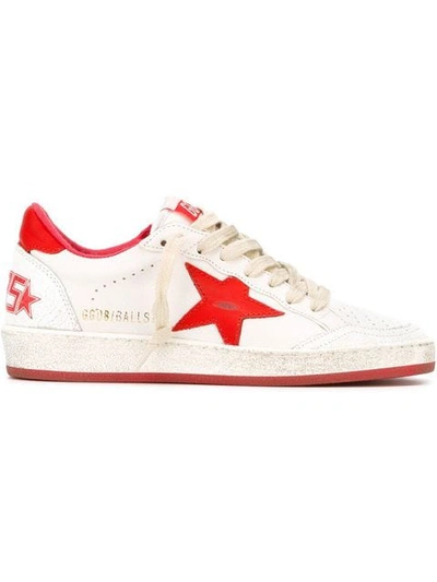 Shop Golden Goose Ball Star Sneakers In White