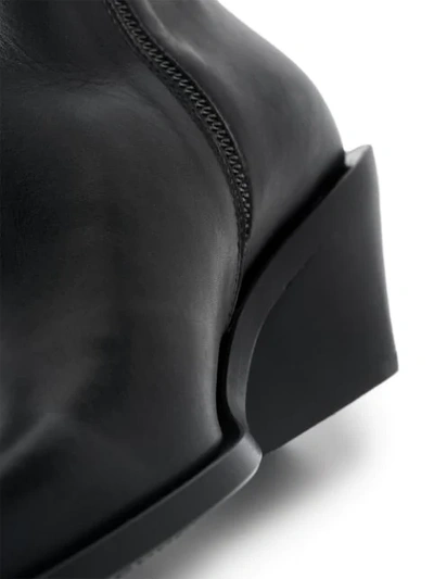 Shop Ann Demeulemeester Slanted Wedge Ankle Boots In Black