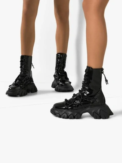Angel Chen Dragon Teeth Leather Ankle Boots In Black | ModeSens