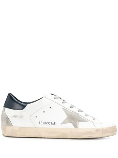 Shop Golden Goose Distressed Finish Low Top Sneakers In White