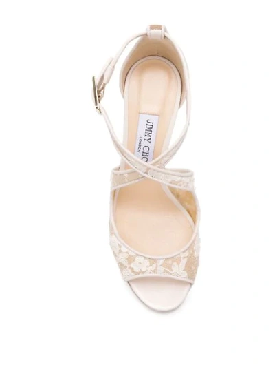 Shop Jimmy Choo Emily 85 Sandals In 白色