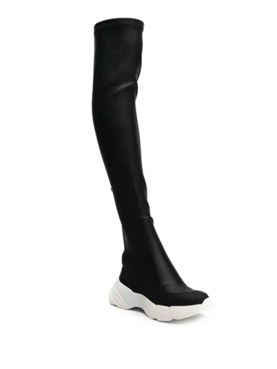 Shop Pinko Thigh-high Boots In Black