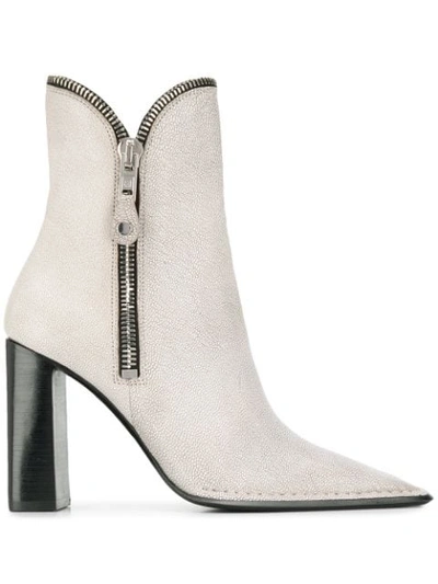 Shop Alexander Wang Lane Ankle Boots In Grey