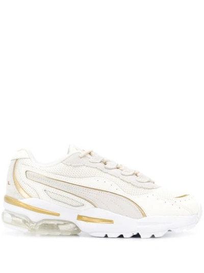Shop Puma Team Gold Sneakers In White
