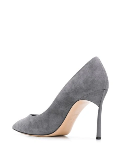 Shop Casadei Blade Pumps In Grey