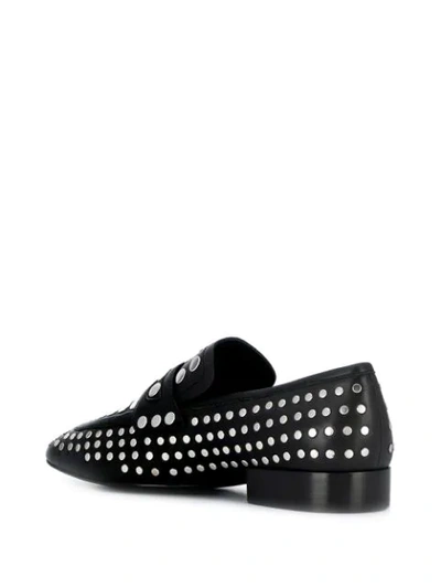 Shop Ash Studded Loafers In Black