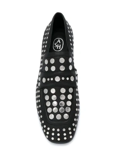 Shop Ash Studded Loafers In Black