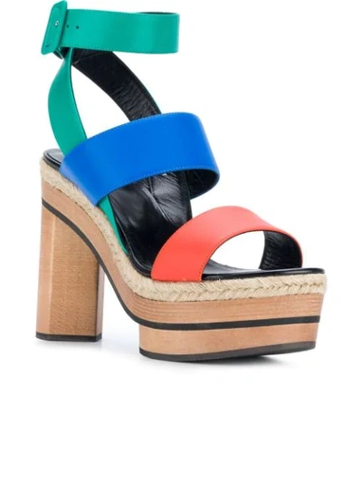 Shop Pierre Hardy Colourblock Sandals In Multicolour