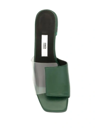 Shop Miista Indira Clear Sandals In Green