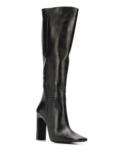 Shop Marc Ellis Textured Knee-length Boots In Black