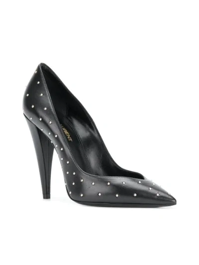 Shop Saint Laurent Era 110 Pumps In Black