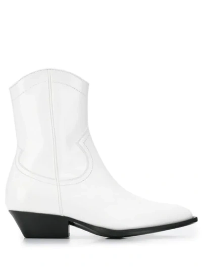 Shop Philosophy Di Lorenzo Serafini Western-style Ankle Boots In White