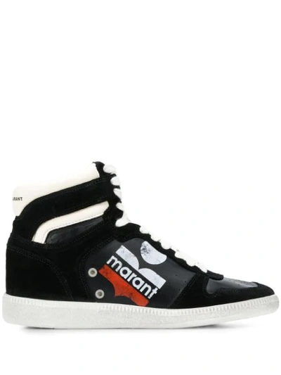 Shop Isabel Marant Bulian High Top Sneakers In Black