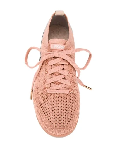 Shop Nike Air Vapormax Flyknit Sneakers In Pink