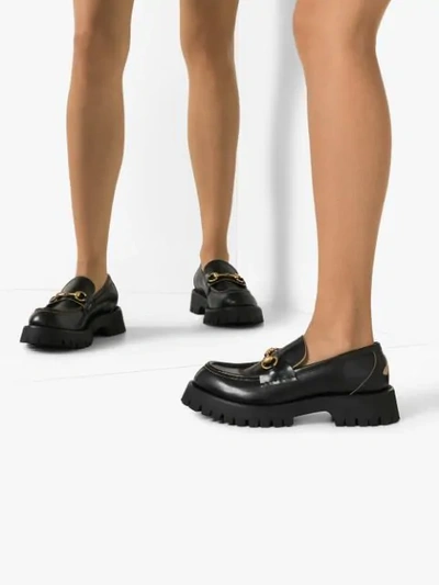 Shop Gucci Dsango Platform Loafers In Black