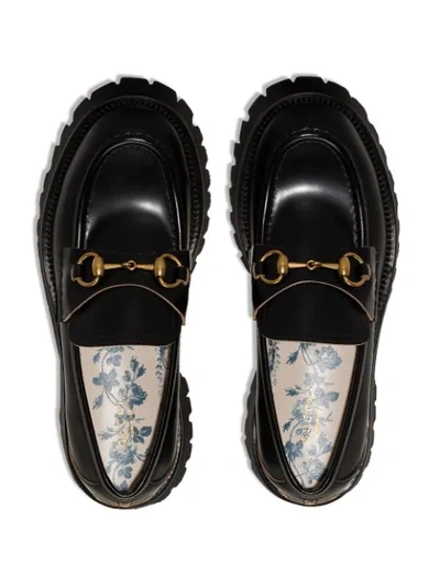 Shop Gucci Dsango Platform Loafers In Black