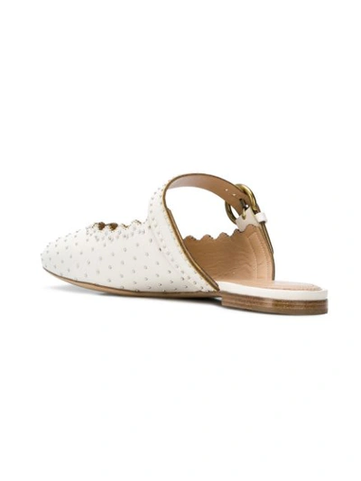 Shop Chloé Lauren Mules - White