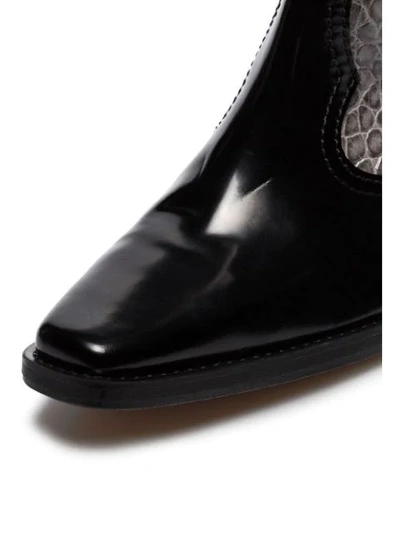 Shop Ganni Western Cowboy Boots In Black