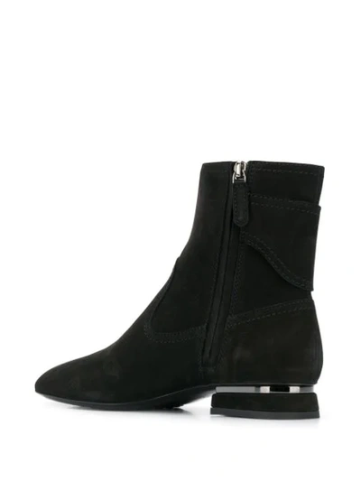 Shop Tod's Side Button Ankle Boots In B999 Black