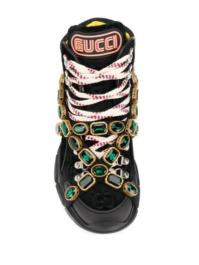 Shop Gucci 'flashtrek' Sneakers In Black