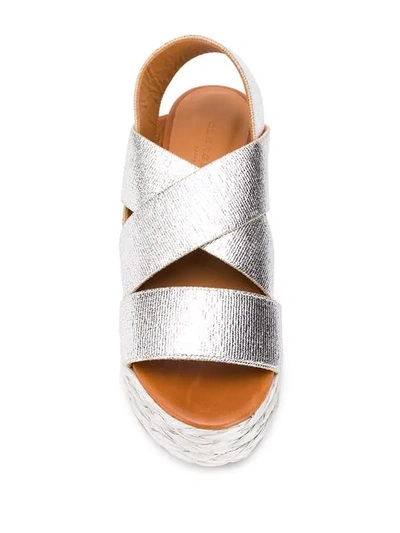 Shop Clergerie Ancre Platform Sandals In Silver
