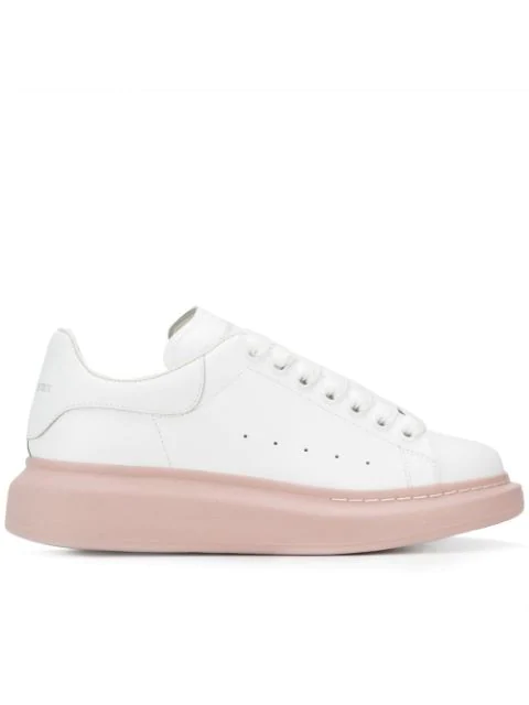 alexander mcqueen white & pink oversized sneakers