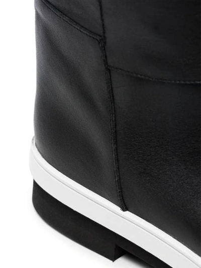 Shop Plan C Contrast Sole Boots In Black