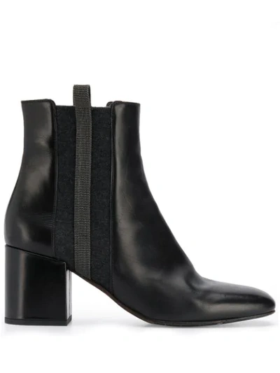 Shop Brunello Cucinelli Block Heel Ankle Boots In Cn631