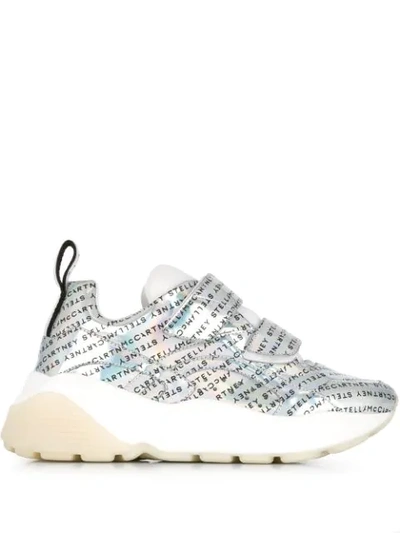 Shop Stella Mccartney Eclypse Logo Print Sneakers In Silver