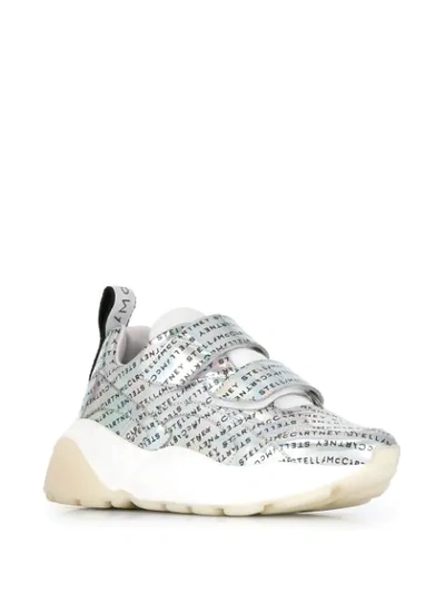 Shop Stella Mccartney Eclypse Logo Print Sneakers In Silver