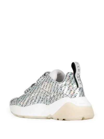 Shop Stella Mccartney Eclypse Logo Print Sneakers In Silver