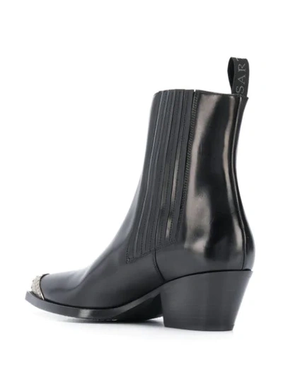 Shop Sartore Western Style Ankle Boots In Black