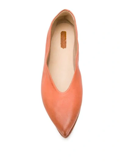 Shop Marsèll Distressed Ballerina Shoes In Neutrals