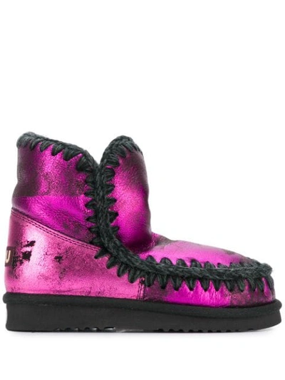 Shop Mou Eskimo 18 Boots In Pink