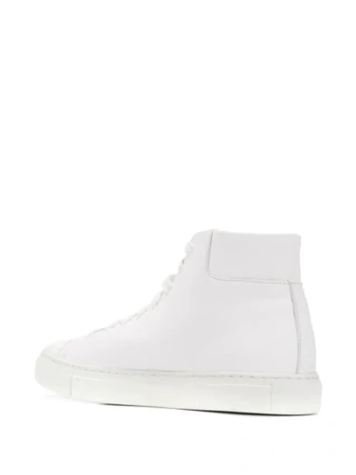 Shop Moschino Logo High-top Sneakers In White