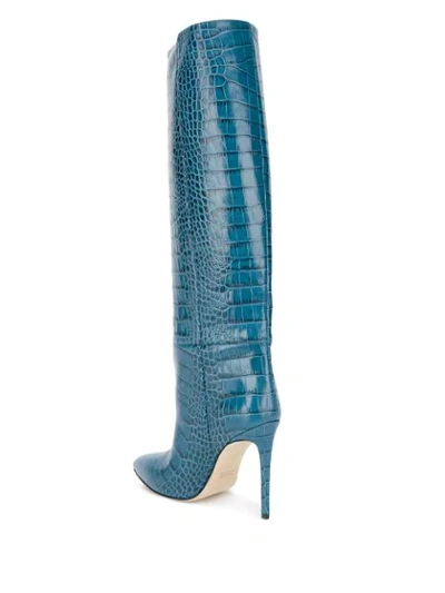 Shop Paris Texas Croc -effect Boots In Blue