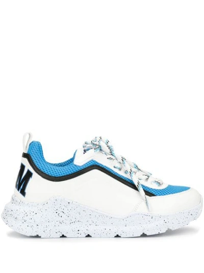 Shop Msgm Chunky Sole Sneakers In Blue